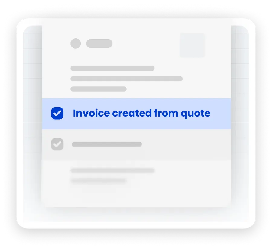 Invoice created from quote
